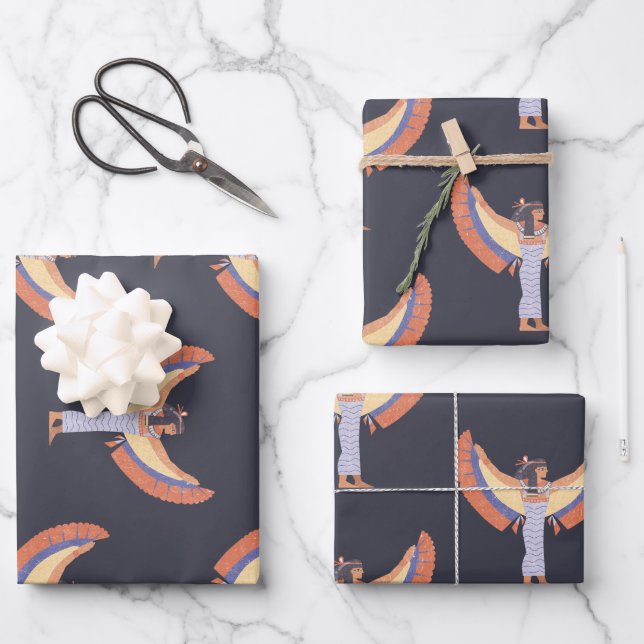 Feuille De Papier Cadeau Cléopâtre. (Recto)