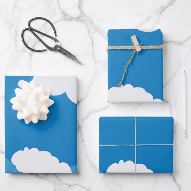 Feuille De Papier Cadeau Cloud Blue Sky (Recto)