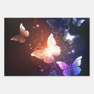 Feuille De Papier Cadeau Clowing Night Butterflies