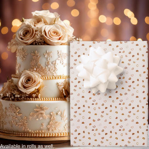 Feuille De Papier Cadeau Coeurs - Terre rustique sur ciment blanc