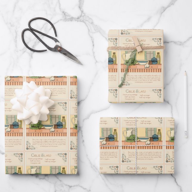 Feuille De Papier Cadeau Coleslaw (Recto)