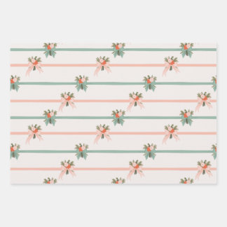 Feuille De Papier Cadeau Collection de bonhomme de neige de vacances