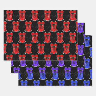Feuille De Papier Cadeau Collection de corsets coquins patron