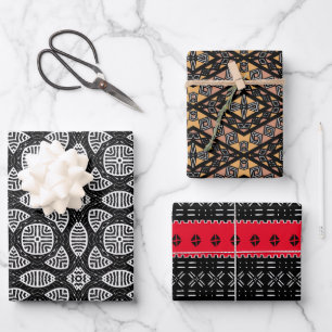 Feuille De Papier Cadeau Collection de Mudcloth Moderne 2