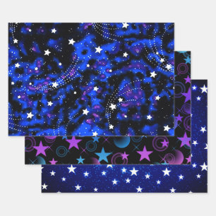 Feuille De Papier Cadeau Collection Tir Stars