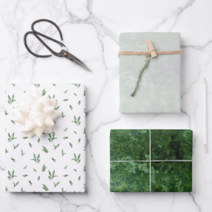 Feuille De Papier Cadeau Collection verte Forrest
