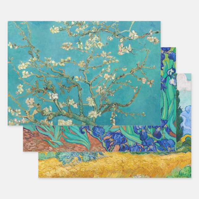 Feuille De Papier Cadeau Collection Vincent van Gogh, Découpage (Lot)