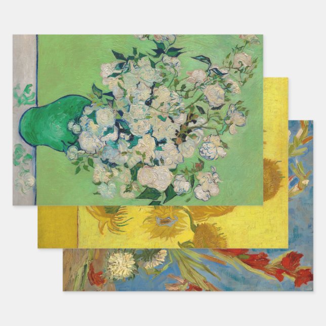 Feuille De Papier Cadeau Collection Vincent van Gogh, Découpage (Lot)