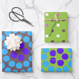 Feuille De Papier Cadeau Coloré élégant Motif simple Pois