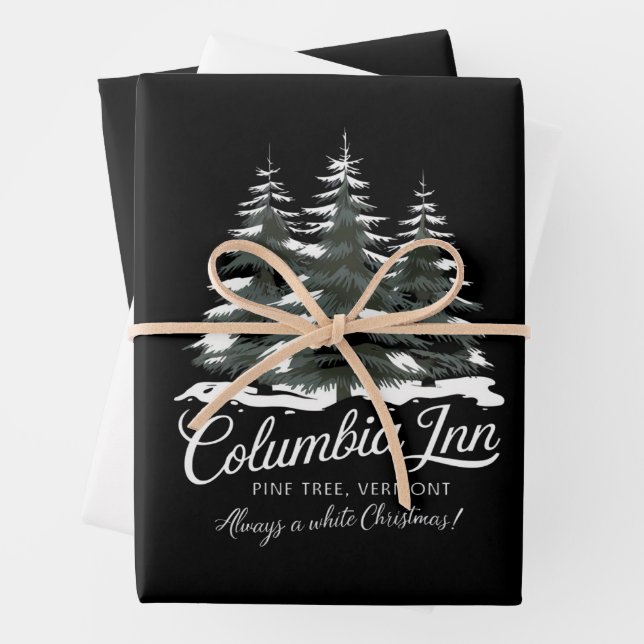 Feuille De Papier Cadeau Columbia Inn Pine Tree Vermont Un Noël Blanc (En situation)