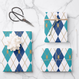 Feuille De Papier Cadeau Combinaison couleur Rhombus 5