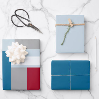 Feuille De Papier Cadeau Conception de bloc rétro 4