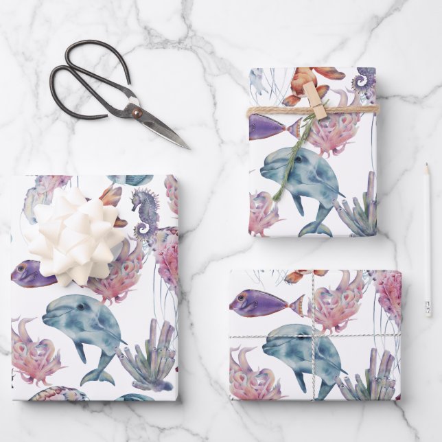 Feuille De Papier Cadeau Conception de la série de composition de l'eau sou (Recto)