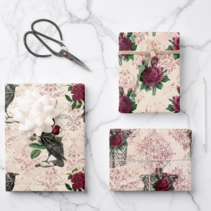 Feuille De Papier Cadeau Conception de la série de décoration gothique 16 e