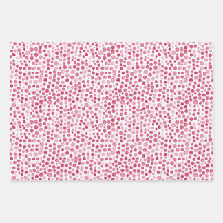 Feuille De Papier Cadeau Conception d'emballage cadeau à pois roses et à mo