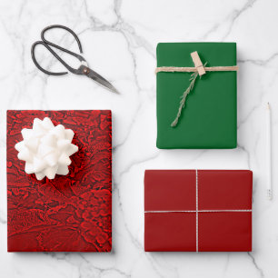 Feuille De Papier Cadeau Conception florale rouge de Lantana
