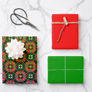 Feuille De Papier Cadeau Conception numérique des points de Noël 1