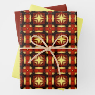 Feuille De Papier Cadeau Conception Plaid Automne MVB