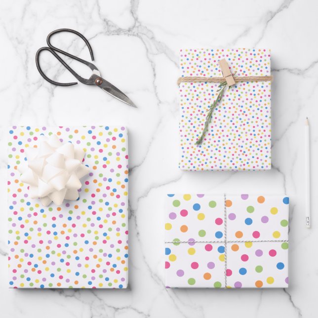 Feuille De Papier Cadeau Confetti Dazzle (points) (Recto)