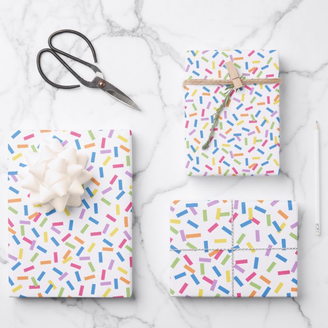Feuille De Papier Cadeau Confetti Dazzle (Sprinkles) (Recto)