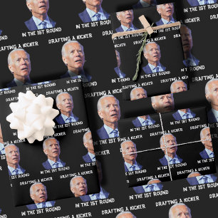 Feuille De Papier Cadeau Confus Joe Biden Imaginaire Football Loser Rédacti