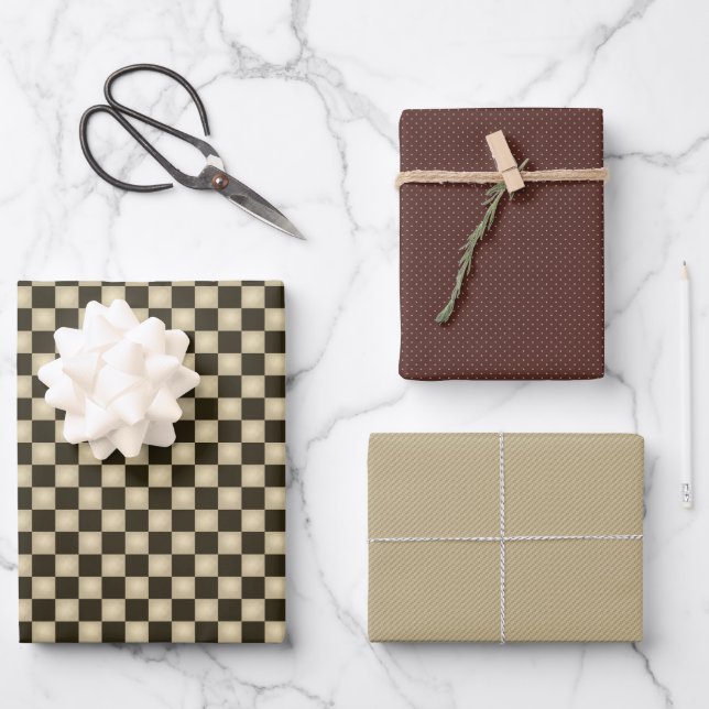 Feuille De Papier Cadeau Contrôles prioritaires rustiques (Recto)