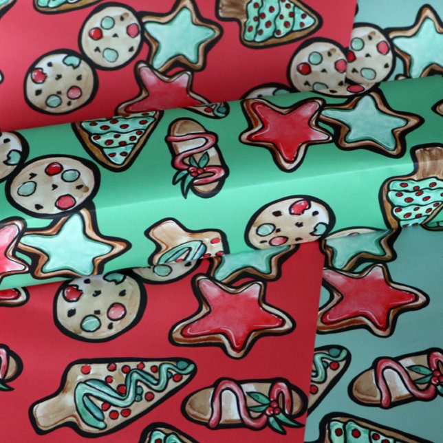 Feuille De Papier Cadeau Cookies de Noël (Créateur téléchargé)