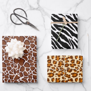 Feuille De Papier Cadeau cool jungle poster de animal carrelée