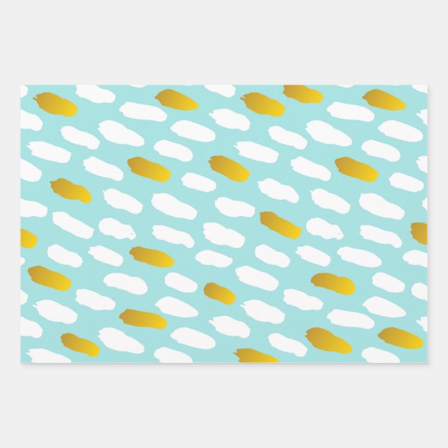 Feuille De Papier Cadeau Cool Multi-Couleur Design moderne Cadeau de Noël (Devant)