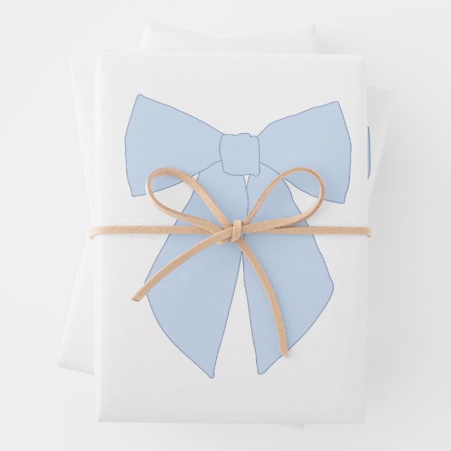 Feuille De Papier Cadeau Coquette à mât bleu (En situation)