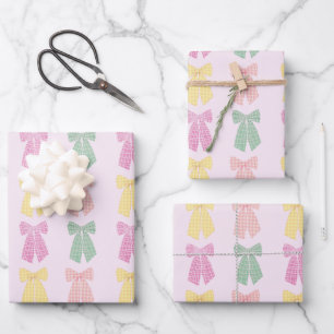 Feuille De Papier Cadeau Coquette rose vif moderne Motif à cheveux