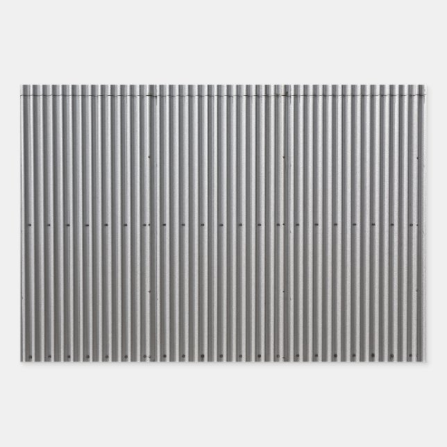 Feuille De Papier Cadeau Corrugated Metal Background (Devant)