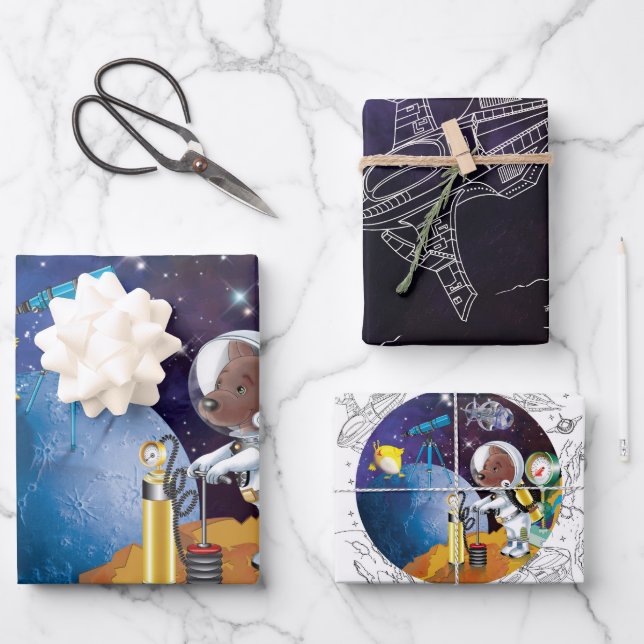 Feuille De Papier Cadeau cosmos (Recto)