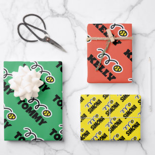 Feuille De Papier Cadeau Couleur de Noël des enfants