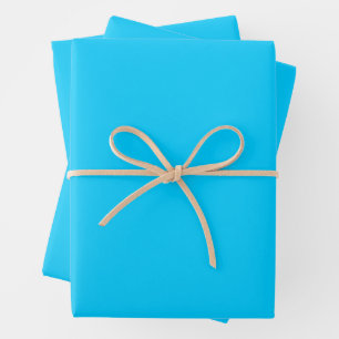 Feuille De Papier Cadeau Couleur solide bleu ciel vif