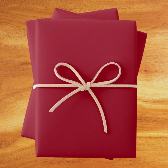 Feuille De Papier Cadeau Couleur solide Carmine (Créateur téléchargé)
