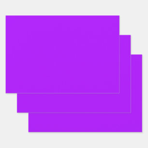 Feuille De Papier Cadeau Couleur solide psychédélique violet électrique