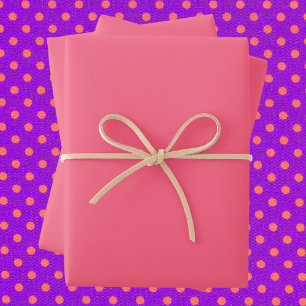 Feuille De Papier Cadeau Couleur solide rose rose