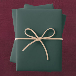 Feuille De Papier Cadeau Couleur solide vert chasseur