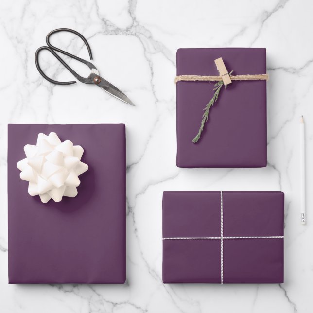 Feuille De Papier Cadeau Couleur solide violet japonaise (Recto)
