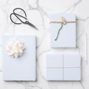 Feuille De Papier Cadeau Couleur uni bleu Alice