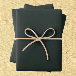 Feuille De Papier Cadeau Couleur uni verte foncée de la jungle