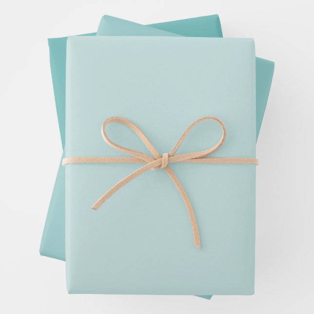 Feuille De Papier Cadeau Couleurs de l'océan (En situation)