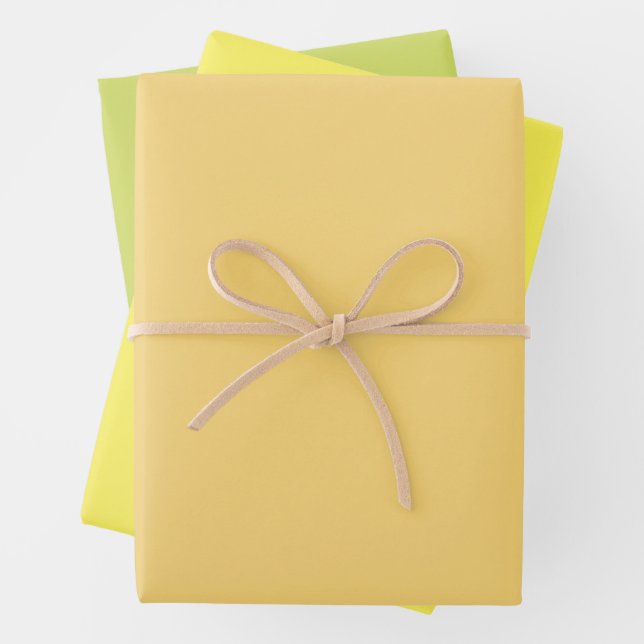 Feuille De Papier Cadeau Couleurs d'été en trois tons complémentaires (En situation)