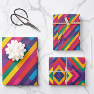Feuille De Papier Cadeau Couleurs du drapeau LGBTQ motif 1