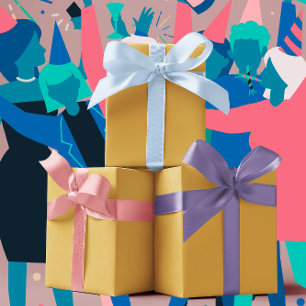 Feuille De Papier Cadeau Couleurs tendance - Couleur jaune or - Solide