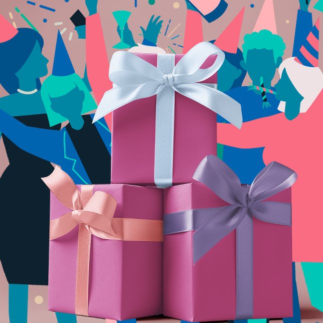 Feuille De Papier Cadeau Couleurs Trend - Couleur Berry - Solide (Créateur téléchargé)