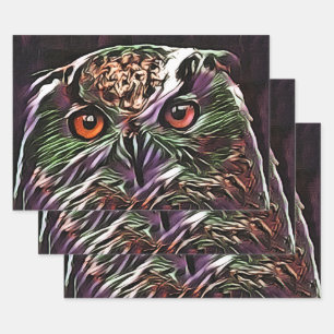 FEUILLE DE PAPIER CADEAU COUPER OWL