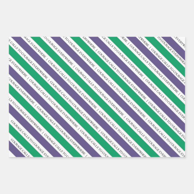 Feuille De Papier Cadeau Courage Appelle Au Courage Feministe Enveloppement (Devant)