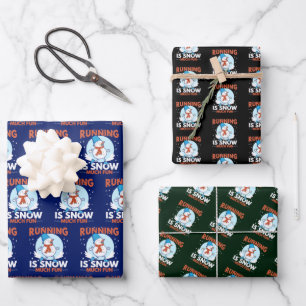 Feuille De Papier Cadeau Coureur par temps froid - Courir est tellement amu